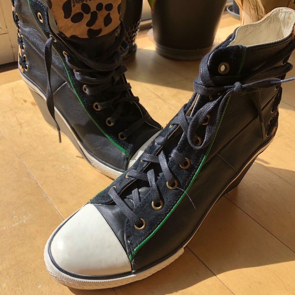 JustCavalli Wedge Cheetah sneakers size EU41/US 10.5 Free Shipping - Picture 13 of 13